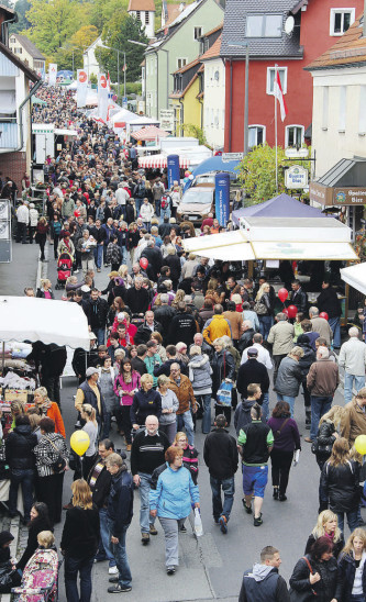 So voll war die Erlanger Straße am Nachmittag. Foto: Schuster