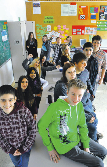 Die Schnaittacher Klasse „9Mplus“ ist auf dem Weg zur mittleren Reife. Für die zehnte Klasse hat sie statt einem zwei Jahre Zeit. Foto: Scholz