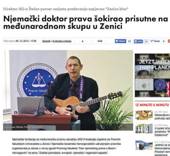 Der Bericht der bosnischen Dnevni Avaz ist auch auf der Website der Zeitung zu finden.