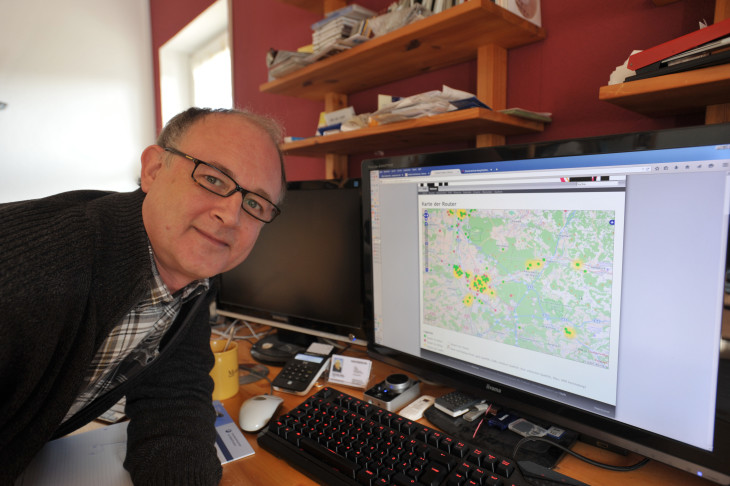 Martin Greser wirbt für mehr Freifunk im Landkreis. Foto: Sichelstiel