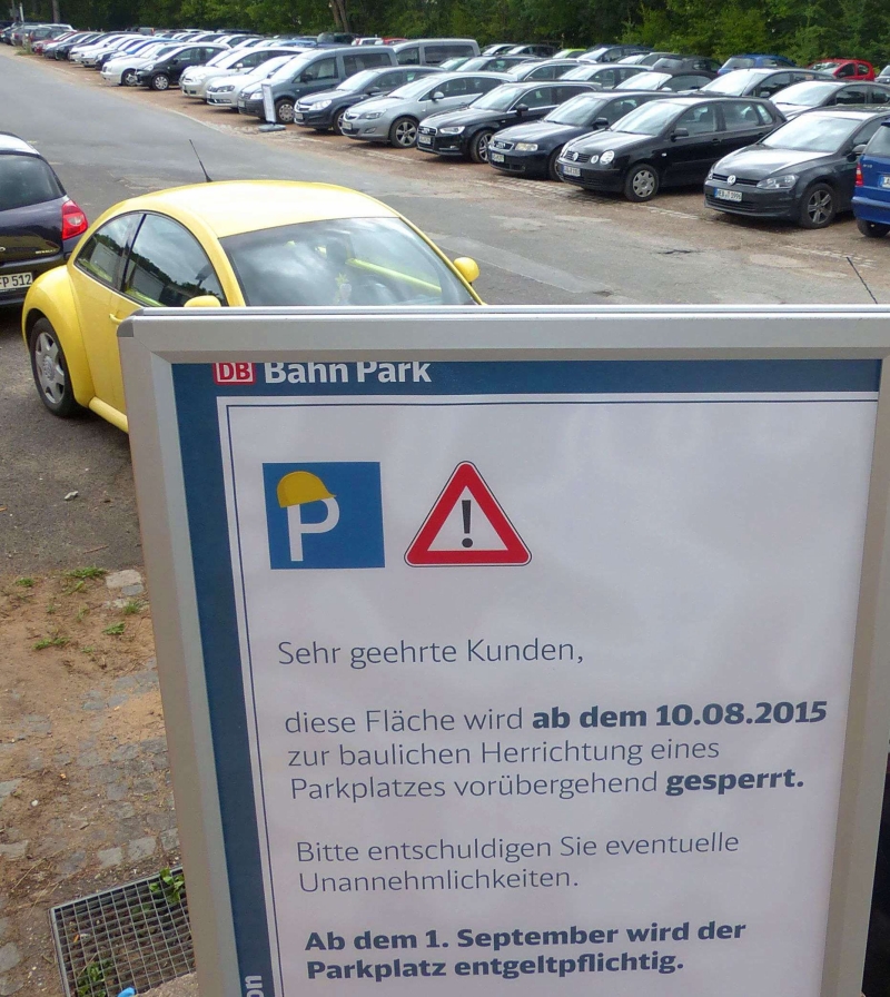 Was Kostet Am Wochenend Am Obersslingen Bahnhof Das Parken n-land.de