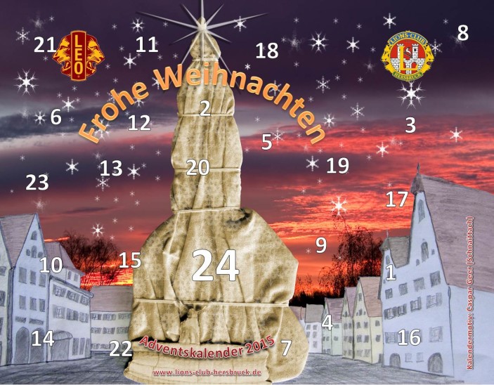 Wie ein großes Geschenk kommt das verpackte Hersbrucker Rathaus auf dem Titelbild des diesjährigen Lions-Adventskalenders daher. Foto: privat