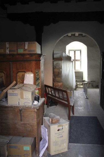 Hier soll es bald heller und einladender werden. Während noch Handwerker und Restaurator mit der Renovierung der Räumlichkeiten beschäftigt sind, plant die Fördergemeinschaft einen moderneren Museumsauftritt. 	Foto: Spandler