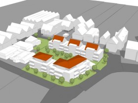 So soll das Schickedanz-Areal laut Investor Walter Maisel, Stadtverwaltung und Bauausschuss künftig aussehen. Fest steht freilich noch nichts. Jetzt geht es erst einmal um die Grundlage dafür, den Bebauungsplan.