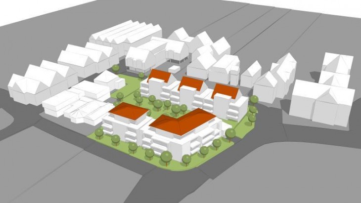 So soll das Schickedanz-Areal laut Investor Walter Maisel, Stadtverwaltung und Bauausschuss künftig aussehen. Fest steht freilich noch nichts. Jetzt geht es erst einmal um die Grundlage dafür, den Bebauungsplan.