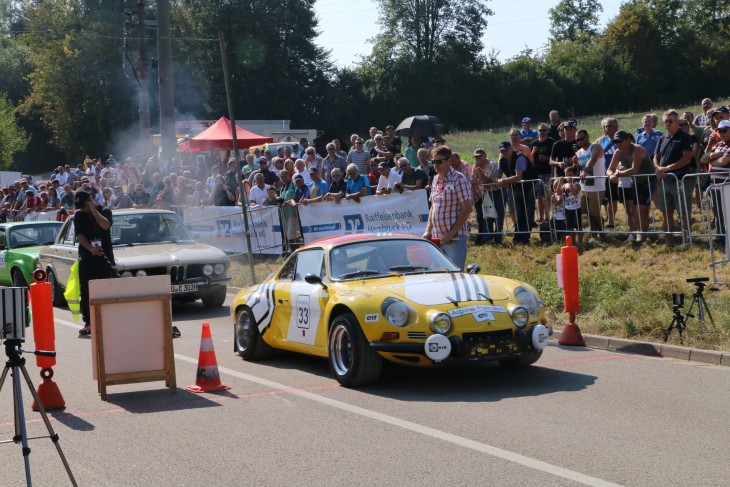 Horst Linn sen. startete mit einem Renault Alpine beim Bergrennen.