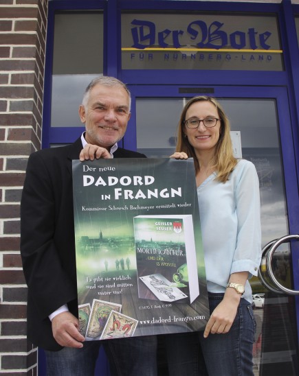 Der dritte Streich in der Reihe „Dadord in Frangn“: „Mortificantur ... und der 13. Apostel“ heißt der Krimi, hier präsentiert von seinen Autoren Julia Seuser und Roland Geisler.