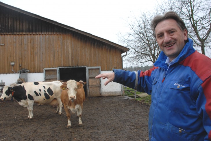 Der Landwirt und seine Kühe: Günther Felßners Hof befindet sich im Laufer Ortsteil Günthersbühl.