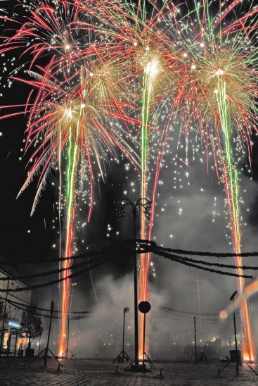 Das Barockfeuerwerk auf dem Laufer Marktplatz begeisterte auch in diesem Jahr wieder die Besucher.