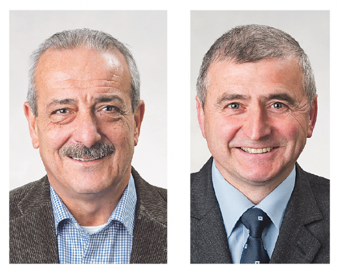Harry Wörner und Günter Fensel (von links) verlassen die UBE-Fraktion.