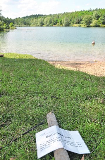 Auch in diesem Jahr wird es am Birkensee wieder eine Badewarnung geben.
