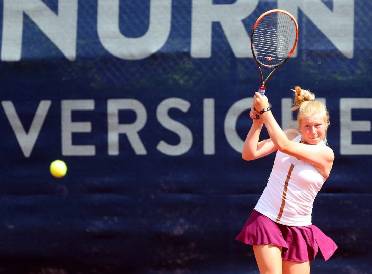 Lara Schmidt in ihrem Match beim WTA-Turnier um den Nürnberger Versicherungscup.