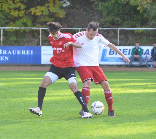In der regulären Saison waren sie noch Kontrahenten, jetzt haben die Ochenbrucker (weiße Trikots) dem SC Feucht die Relegation zu verdanken.