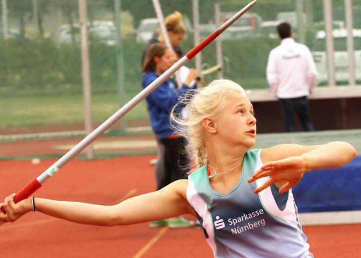 LAV-Mädchen Lilli Frank gewann den Blockfünfkampf Sprint/Sprung, zu dem auch Speerwerfen zählt.