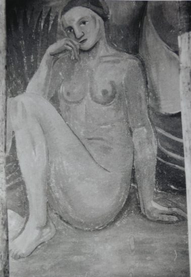 Die Nachdenklichkeit und traurige Mimik der Frau aus dem Detail „Im Strudelbad“ der Rathausbemalung 1937 hat ihre Bedeutung.