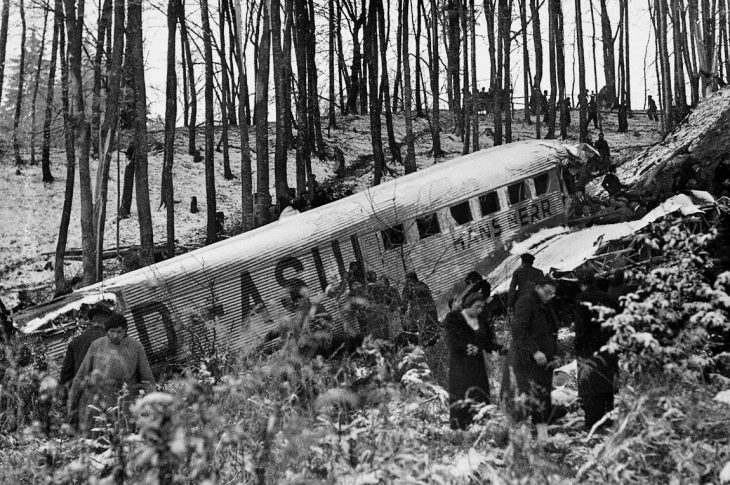 Das Wrack des Flugzeugs am Moritzberg
