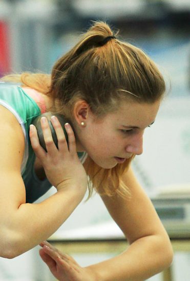 Kathrin Spieß schleuderte die Kugel auf 11,08 Meter und belegte damit Platz 2.