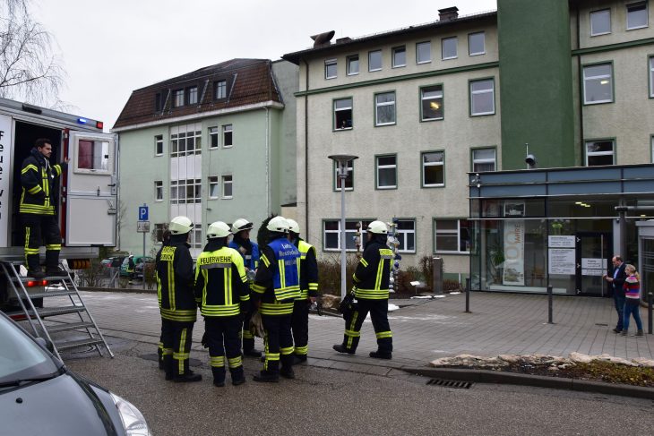 Die Feuerwehr aus Hersbruck konnte am Krankenhaus schnell Entwarnung geben.