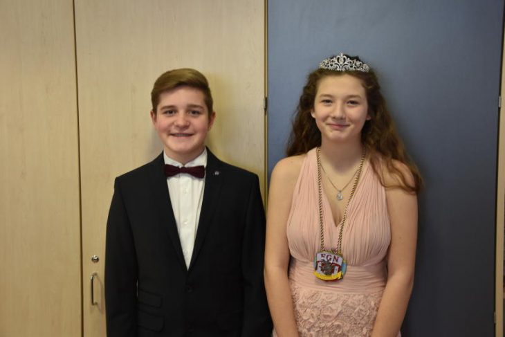 Das diesjährige Kinderprinzenpaar Emma-Sophie I und André-Marc I.