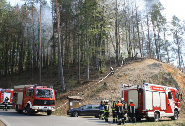 An diesem Hang bei Rupprechtstegen brannte es.
