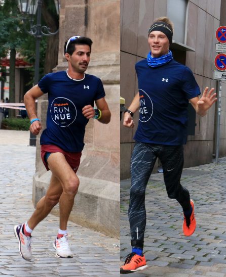 Shako Rahmanpour (links) und Moritz Luber lieferten gute Zeiten beim Nürnberger Stadtlauf ab.