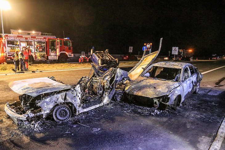 Furchtbarer Unfall am Stauende