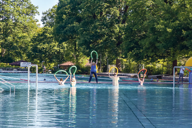Wassergymnastik im Laufer Freibad