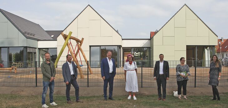 Das letzte Kita-Projekt: Der neue Kindergarten in Ezelsdorf, hier bei der Eröffnung im September. Die nächsten Objekte sind ein weiterer Kindergarten in Burgthann und ein Hort in Ezelsdorf. Vorbildlich handelt die Gemeinde in Sachen Kinderbetreuung, finden viele.