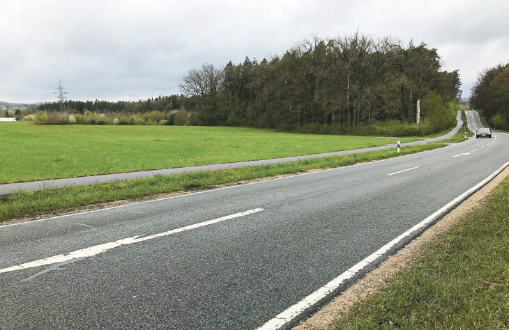 Der Blick geht vom Waldgasthof am Letten Richtung Lauf: Dieses Waldstück zwischen der Straße nach Diepersdorf (rechts) und der Autobahn A9 muss vorerst nicht weichen.