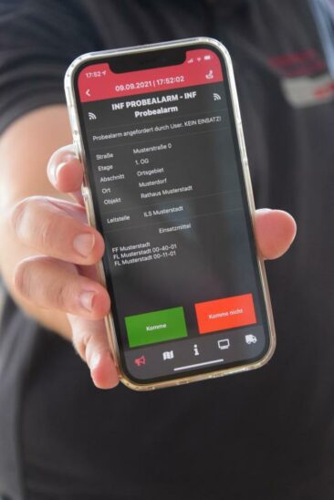 So sieht eine Einsatzmeldung in der Alarmiator-App aus.