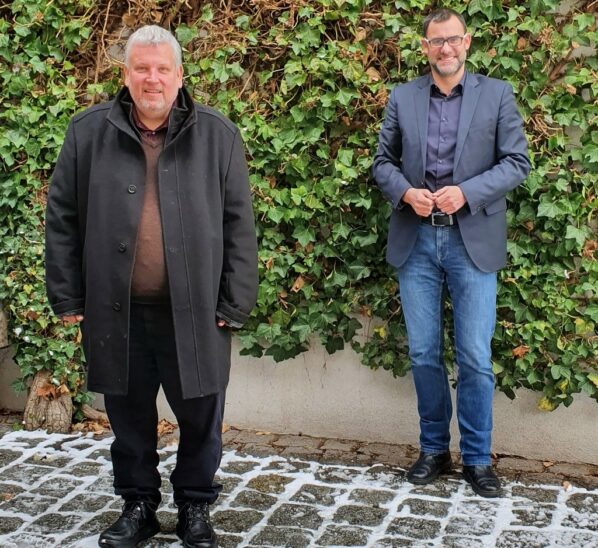 André Roßnagel und Ralph Edelhäußer (v. links) trafen sich zum Austausch.