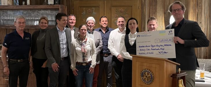 Der Rotary Club hat sich auch bereits für die Flutopfer im Ahrtal und für Krankenhäuser in Rumänien eingesetzt. Nun geht Geld an die Ukraine.