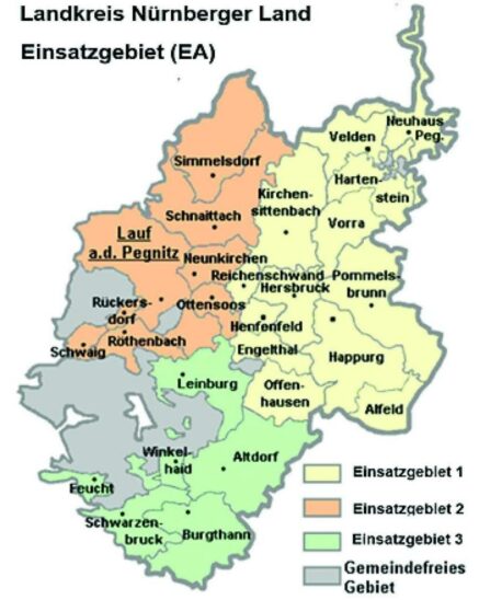 Orientiert an den bewährten Dienstbezirken der Feuerwehren soll der Kreis im Notfall in drei gut „führbare“ Einsatzgebieten aufgeteilt werden.