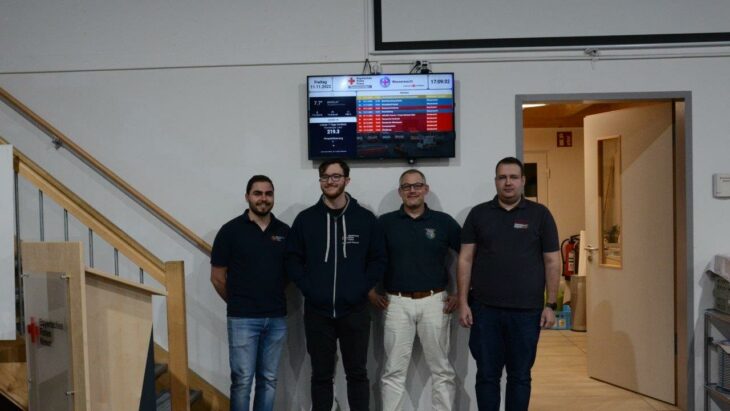 Der harte Kern des Entwicklerteams: Lukas Kleinlein, Darren Fürst, Jens Dinstühler und Stefan Bauer (von links).