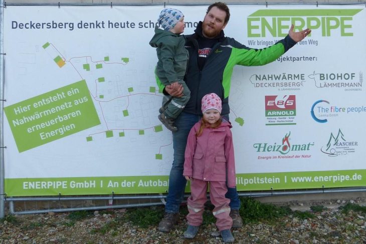 Axel Lämmermann denkt mit dem Nahwärmenetz auch an seine Kinder.