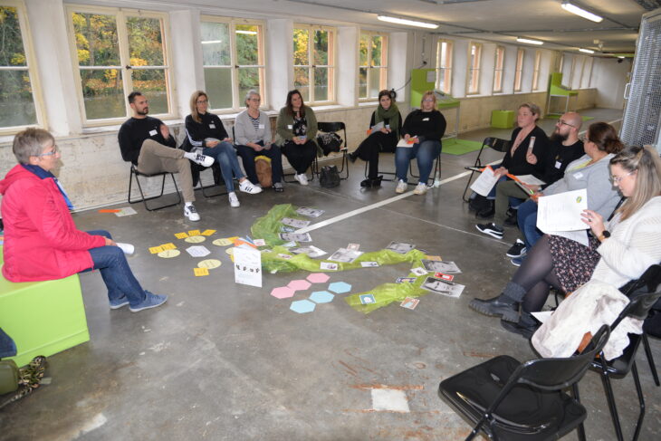 Ein Workshop auf dem Gelände des Industriemuseums.