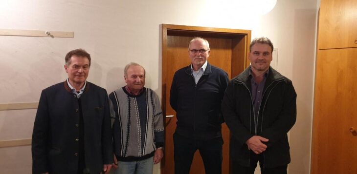 Bürgermeister Günther Rögner, Hans Liebel, Helmut Walter, Jürgen Haas (von links).