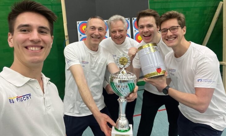 Feuchts erfolgreiche Bogenschützen: Christian Rister, Dirk Meidel, Ludger Wehr, Sebastian Mertens und Philipp Wehr (von links).