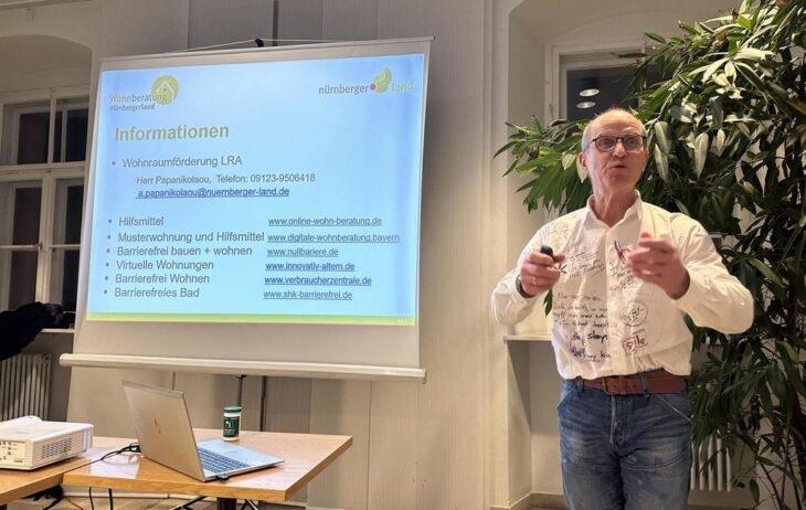 Wolfgang Kelch von der Wohnberatung im Nürnberger Land informierte über Relevanz und Abläufe der Beratung.
