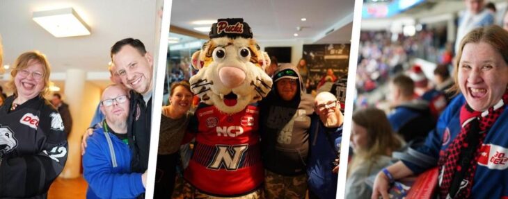Die Bewohner und Bewohnerinnen der Lebenshilfe Nürnberger Land hatten ihre helle Freude bei einem Heimspiel der Ice Tigers in Nürnberg.