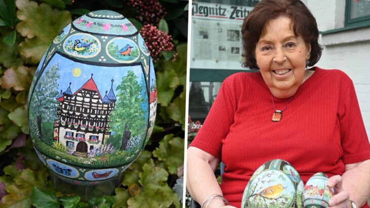 Kunst am Ei in Hüttenbach: Seit mehr als 40 Jahren malt Heidi Braun die eindruckvollen Motive auf Eier.