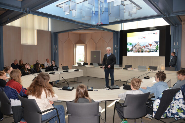 Zum Abschluss stand ein Besuch im Rathaus auf dem Programm.