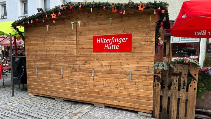 Am Hersbrucker Weihnachtsmarkt kam die Hilterfinger Hütte das erste Mal zum Einsatz.