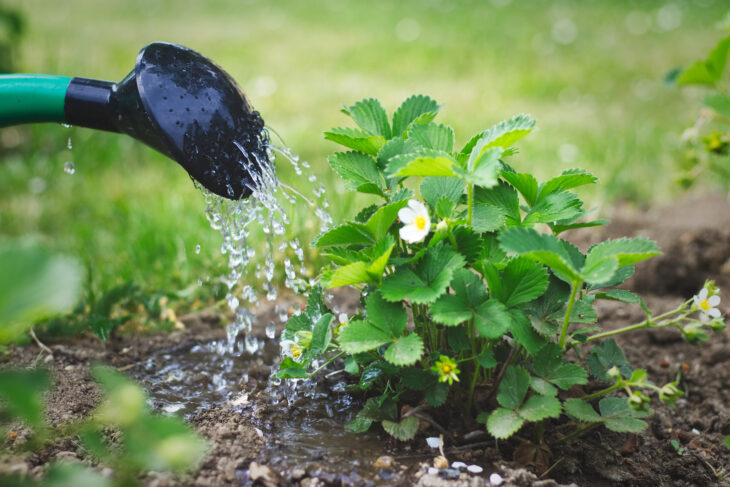 Ein wichtiger Tipp: Wasser direkt auf die Erde gießen, nicht auf das Grün der Pflanzen.