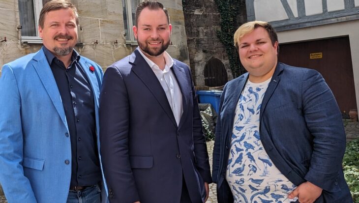 Altdorfs Bürgermeister Martin Tabor (links) mit den Bundestagsabgeordneten Markus Hümpfer (Mitte) und Jan Plobner.