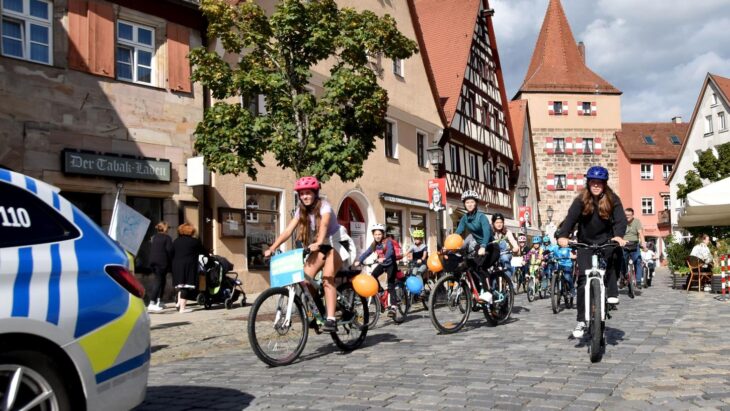 Bei der „Kidical Mass“ demonstrierten diese Fahrradfahrer für ihre Belange.