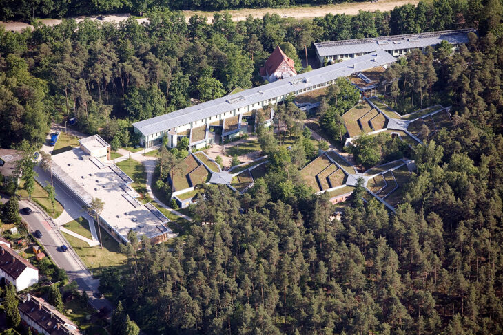 Drohnenaufnahme vom Gelände des Instituts.