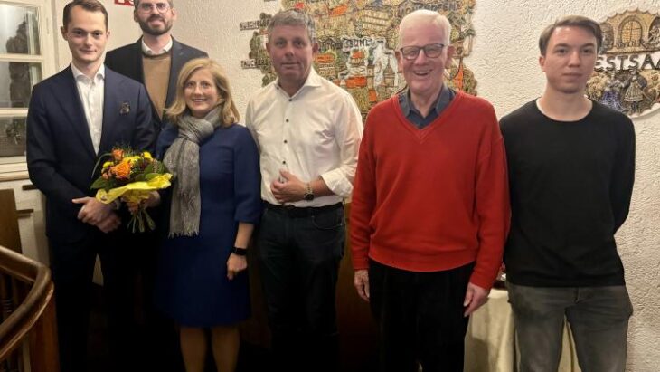 Das neue Vorstandsteam der FDP Nürnberger Land: Paul Johannes Dietzel, Felix Schoderer, Kristine Lütke MdB, Harald Rösel, Rainer Schultz und Theo Stöcker (von links).