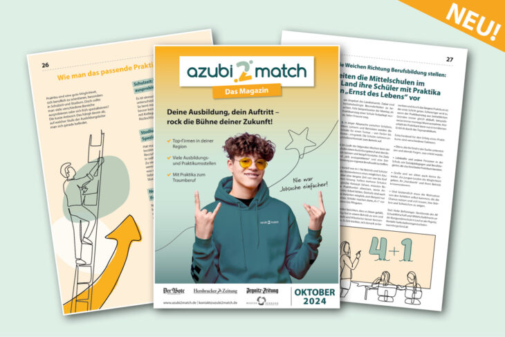 So sieht das neue Magazin „azubi2match“ aus.