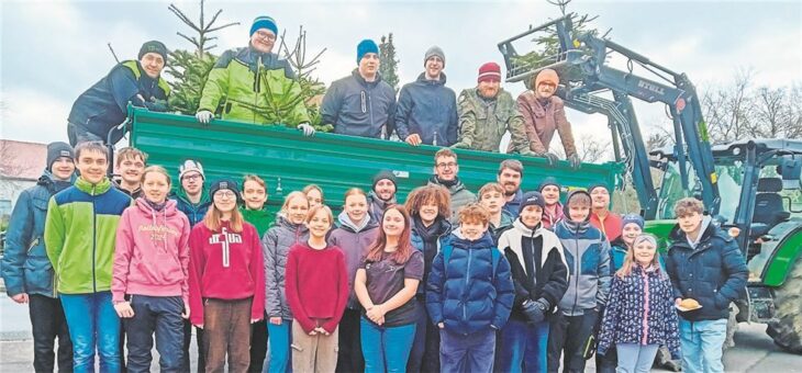Die vielen fleißigen Helferinnen und Helfer hatten heuer beim Einsammeln der Christbäume in Hersbruck und Altensittenbach alle Hände voll zu tun.